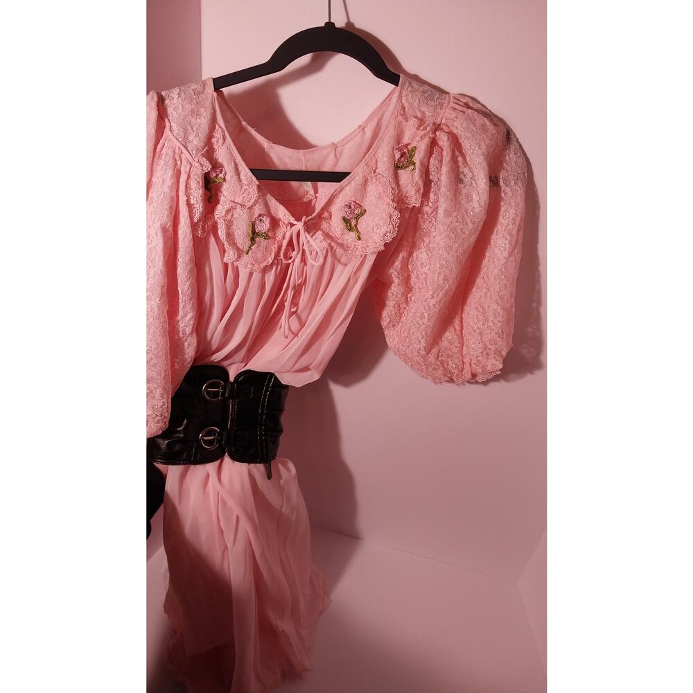 1960 Barbie granny pink Coquette romantic lace girly grunge